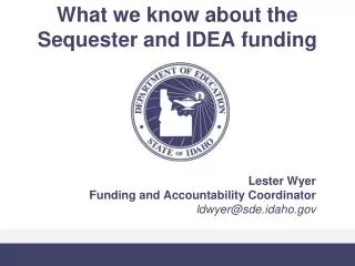 What we know about the Sequester and IDEA funding
