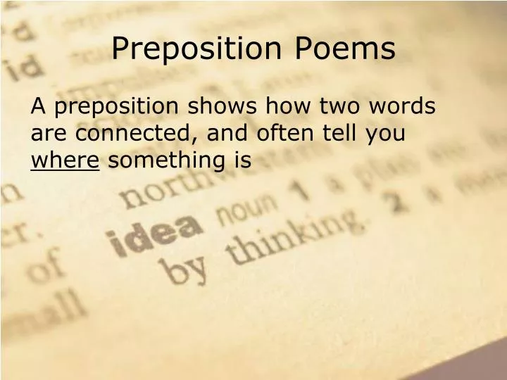preposition poems