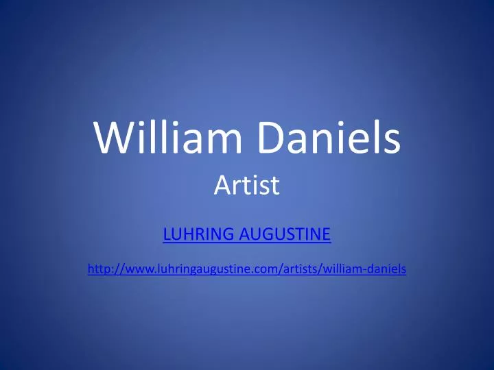 william daniels artist