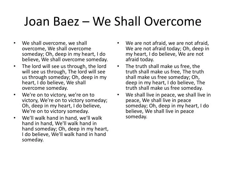 joan baez we shall overcome