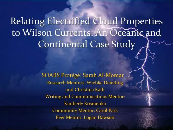 relating electrified cloud properties to wilson currents an oceanic and continental case study