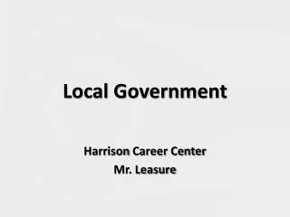 Local Government