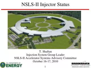 NSLS-II Injector Status