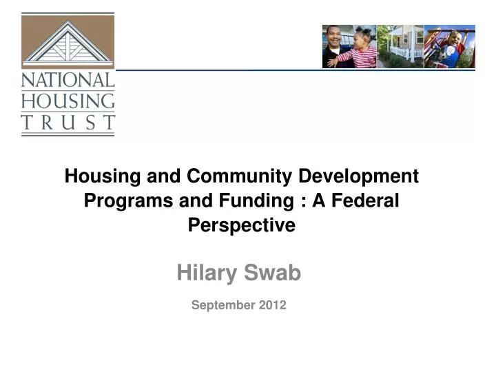 housing and community development programs and funding a federal perspective