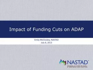 Impact of Funding Cuts on ADAP