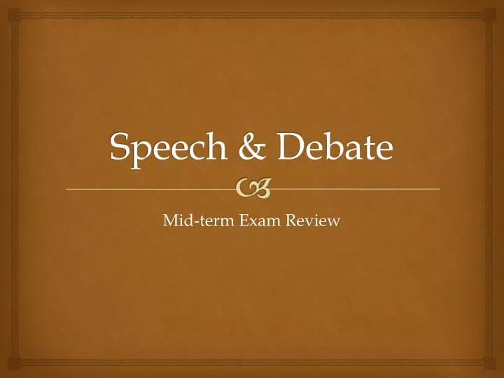 speech debate