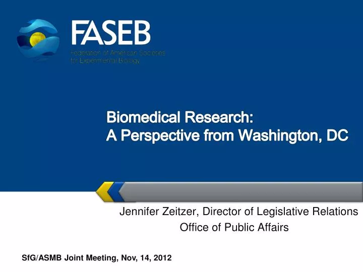 biomedical research a perspective from washington dc