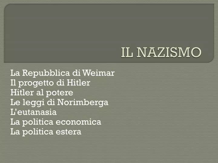 il nazismo