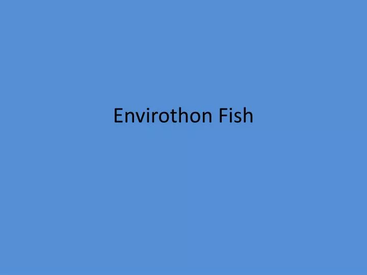 envirothon fish