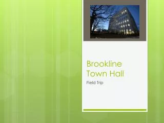 Brookline Town Hall