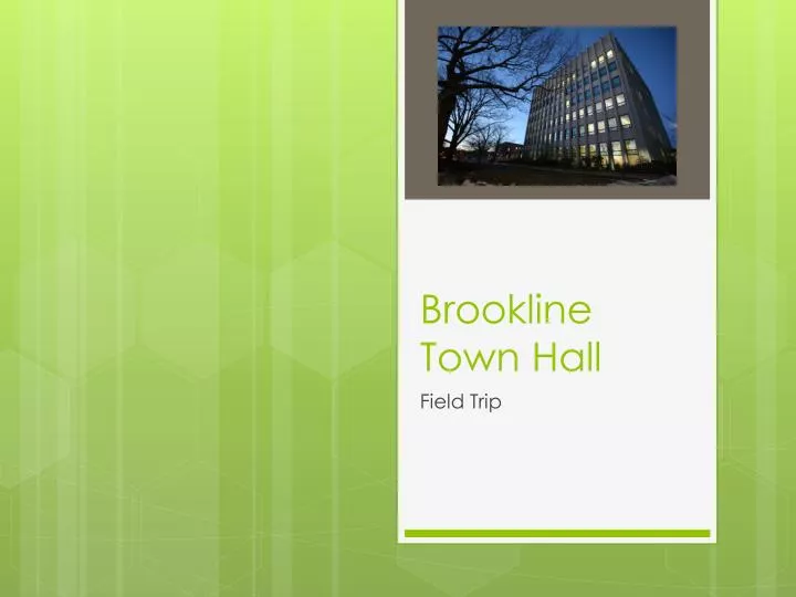 brookline town hall
