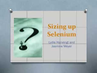 Sizing up Selenium