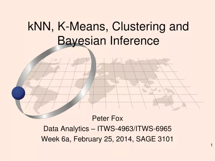 k nn k means clustering and bayesian inference