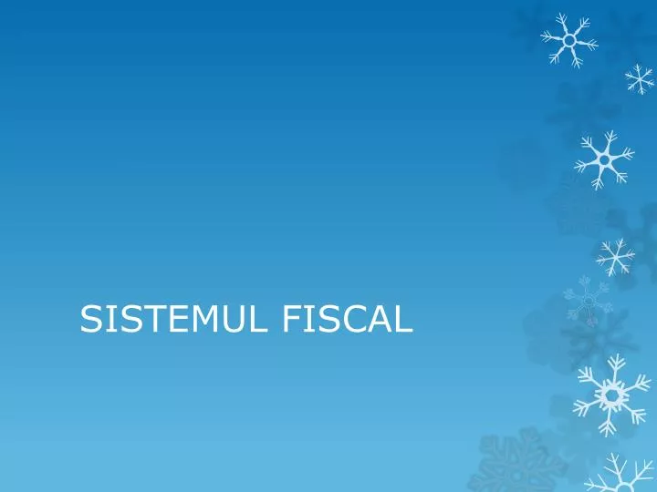 sistemul fiscal