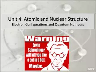 Unit 4: Atomic and Nuclear Structure Electron Configurations and Quantum Numbers