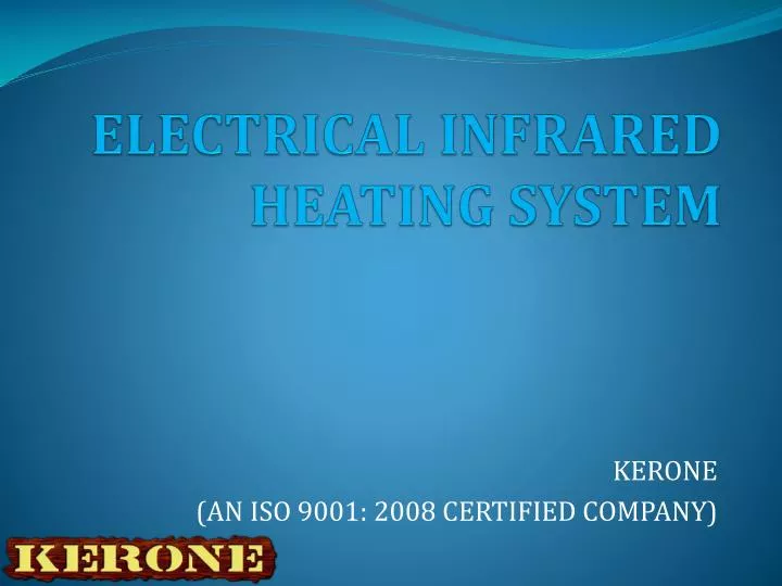 electrical infrared heating system