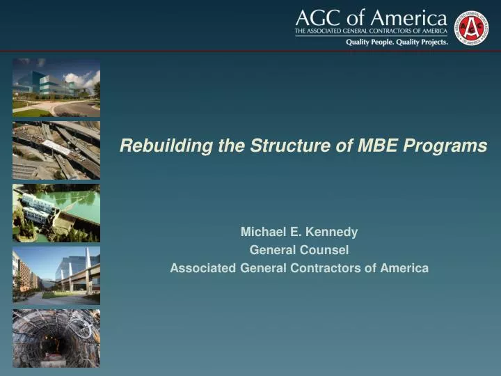 rebuilding the structure of mbe programs