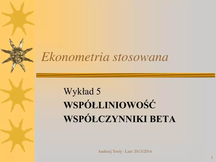 ekonometria stosowana