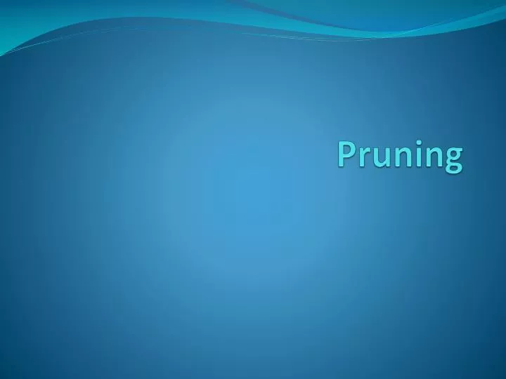 pruning