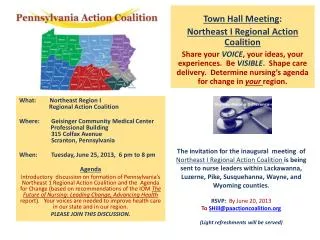 Town Hall Meeting : Northeast I Regional Action Coalition
