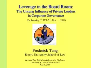 Leverage in the Board Room: The Unsung Influence of Private Lenders in Corporate Governance