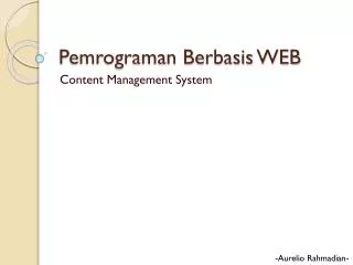 Pemrograman Berbasis WEB