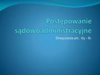 post powanie s dowoadministracyjne