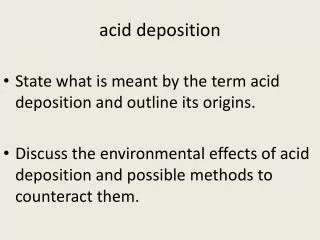 acid deposition