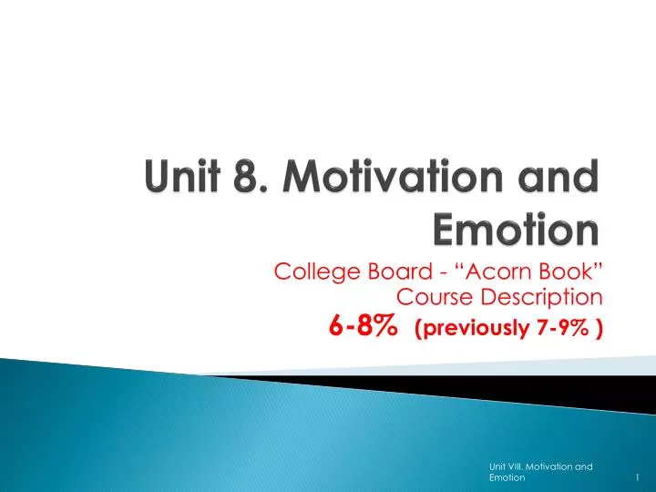 unit 8 motivation and emotion