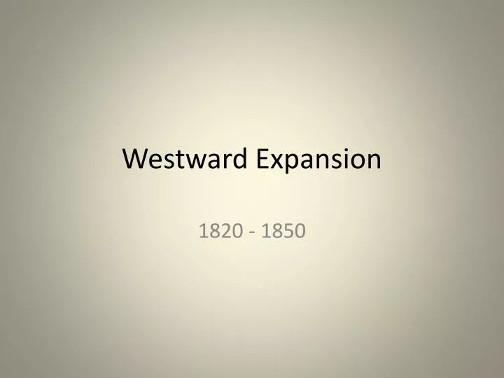 westward expansion