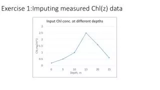 Exercise 1:Imputing measured Chl (z) data