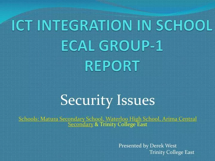 ict integration in school ecal group 1 report