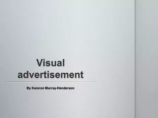 Visual advertisement