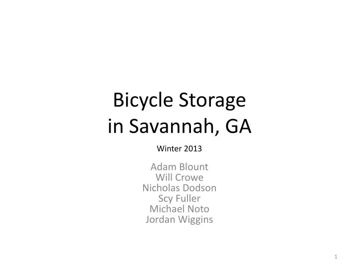 bicycle storage in savannah ga