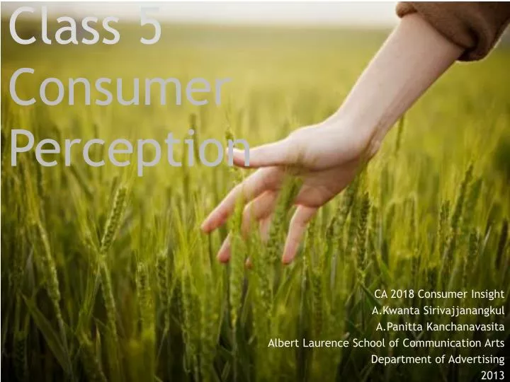 class 5 consumer perception