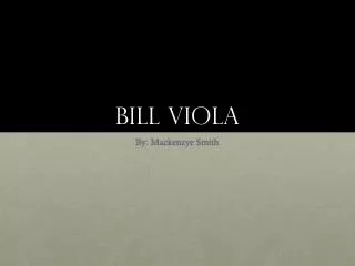 Bill viola