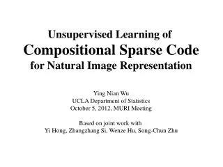 Unsupervised Learning of Compositional Sparse Code for Natural Image Representation
