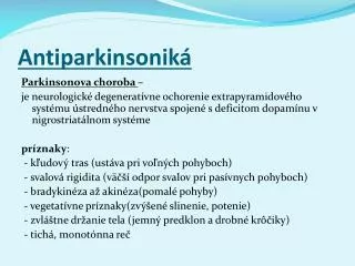 antiparkinsonik