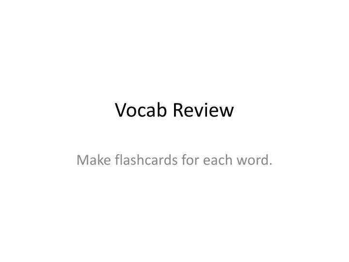 vocab review