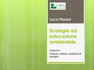 Ecologia ed educazione ambientale