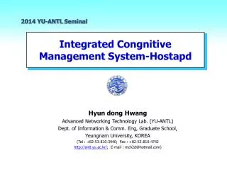 Integrated Congnitive Management System- Hostapd