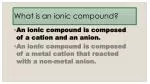 What is an ionic compound? - slide 1