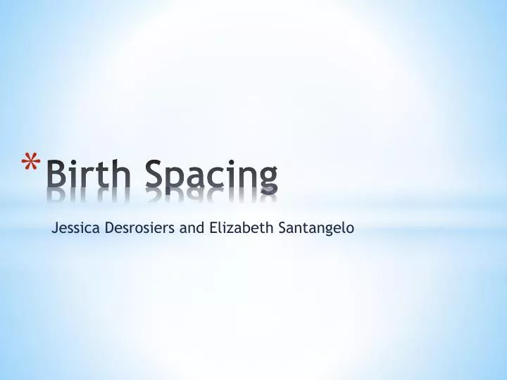 birth spacing