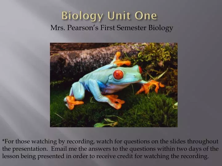 biology unit one