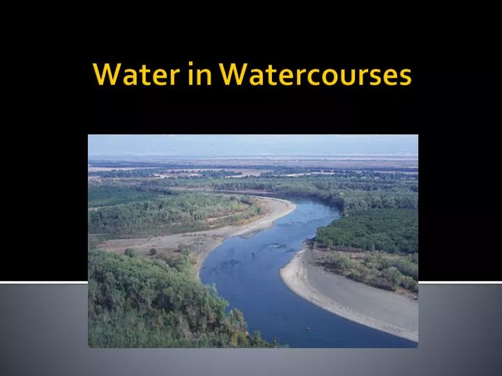water in watercourses
