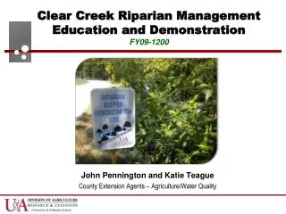 Clear Creek Riparian Management Education and Demonstration FY09-1200