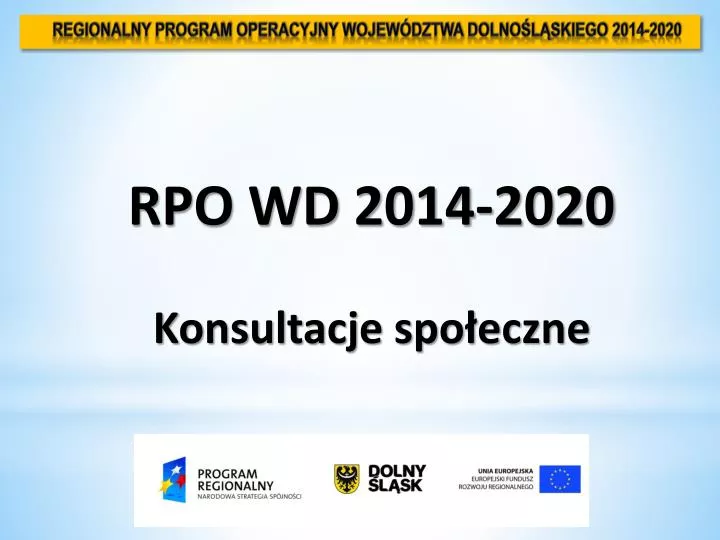 regionalny program operacyjny wojew dztwa dolno l skiego 2014 2020