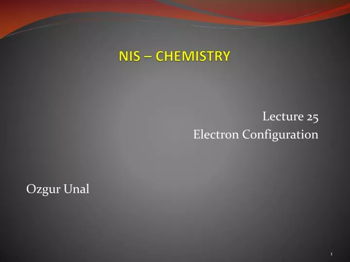 nis chemistry