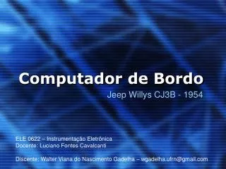 computador de bordo