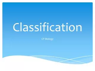 Classification